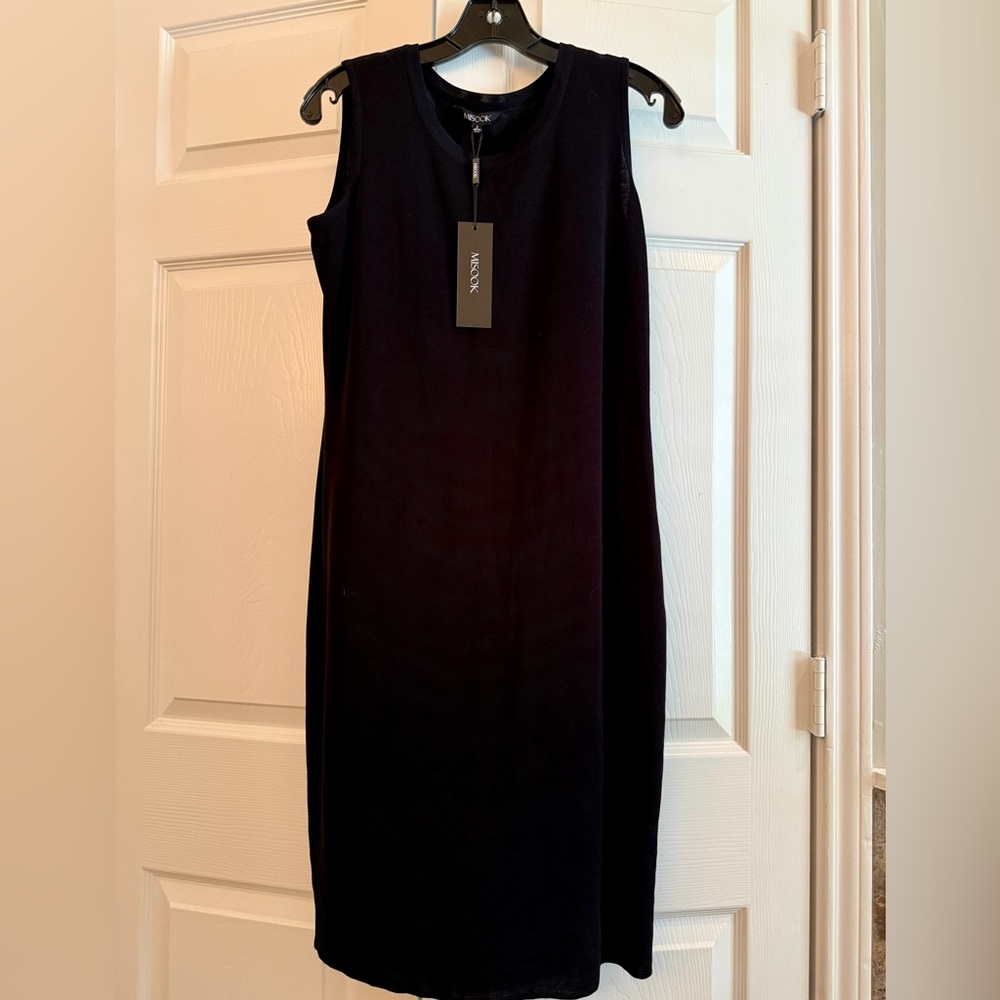 Misook Black Knit Sleeveless Dress